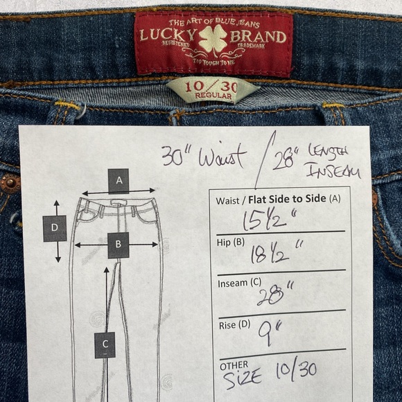 Lucky Brand Classic Fit Crop Dark Denim Jeans - Women’s Size: 10/30 - Picture 10 of 11